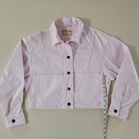 Free People Star Crossed Sorbet Denim Cropped Jacket - Picture 9 of 16